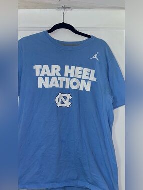 Nike/Joran Tar Heel Nation Short Sleeve T-Shirt in Carolina Blue & White sz L